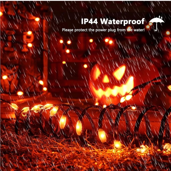 Brizled Orange Halloween LED Lights - Picture 4 of 8